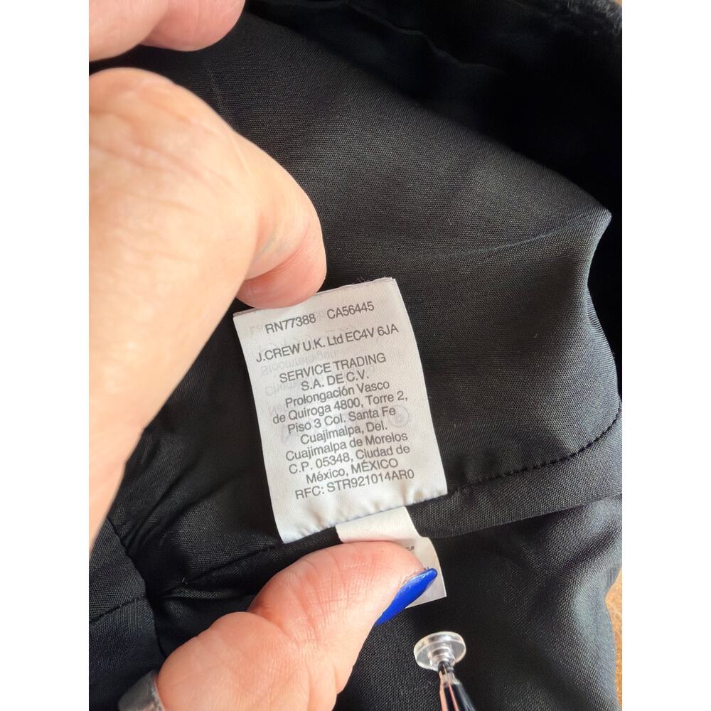J.Crew Mercantile Black Lined Wool Blend Pencil Skirt Back Zip Size 8 - Picture 9 of 10